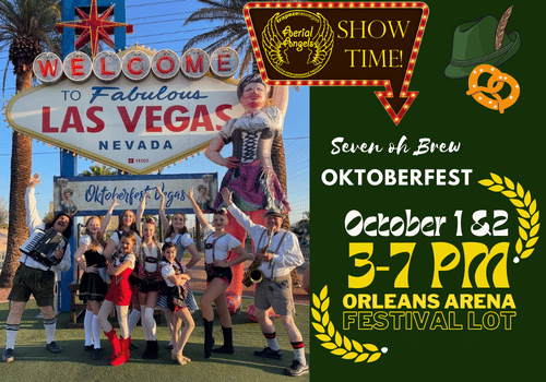 Aerial Angels of Trapeze Las Vegas Performance Alert - come see the Angels at Seven oh Brew Oktoberfest - October 1&2, 3pm-7pm - Orleans Arena Festival Lot